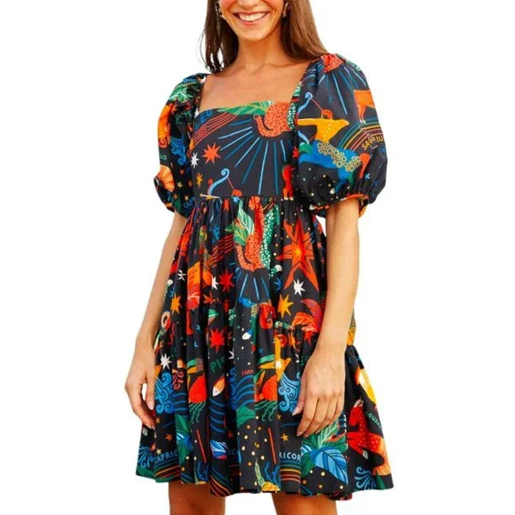 zodiac organic cotton mini dress Zodiac Mini Dress by FARM Rio